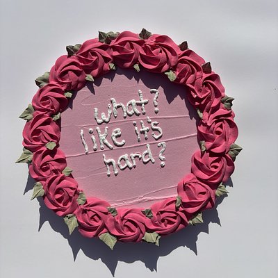 Elle Woods Inspired Cake Art (9x9 Circle Canvas)