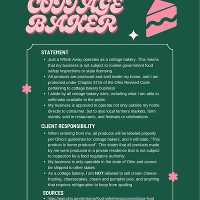 Cottage Bakery Statement ✨