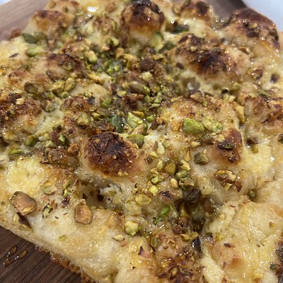 Honey Ricotta Pistachio Focaccia 8x8