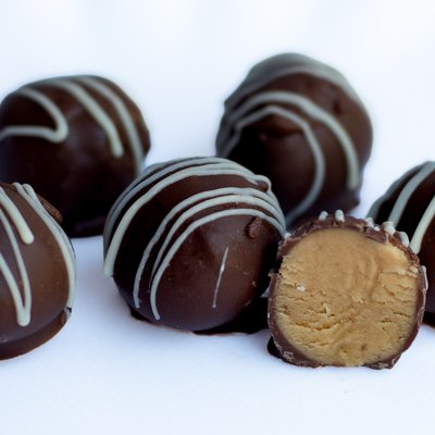 Peanut Butter Truffles Chocolate Balls One Dozen 