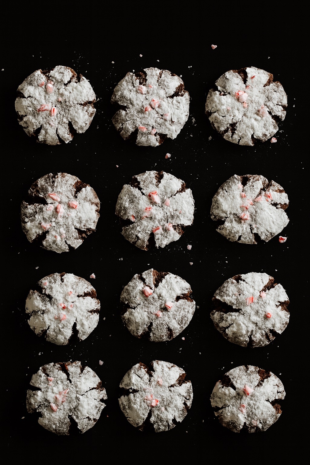Chocolate Peppermint Crinkle Cookies (12)