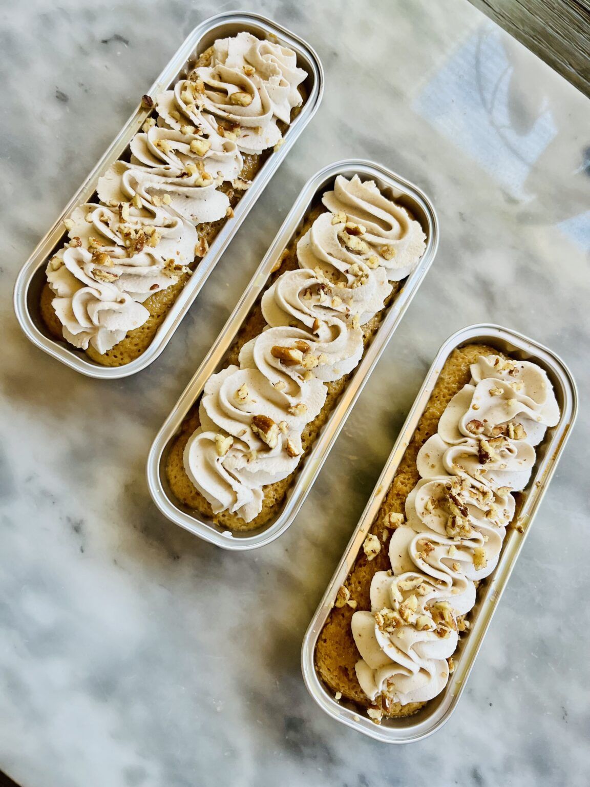 Pumpkin Spice Tres Leches Mini Loaf Cakes