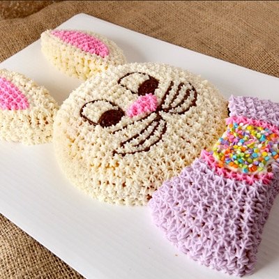 Easter Bunny Sections Cake (serves 20-25)