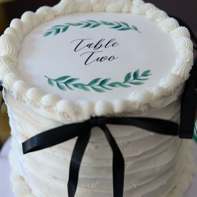 Table Number Cake (Serves 12 Guests)