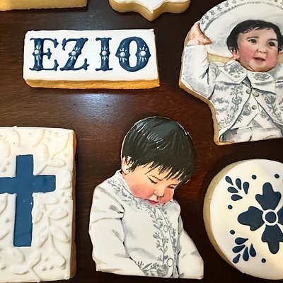 Detailed Hand Painted Portrait Cookie