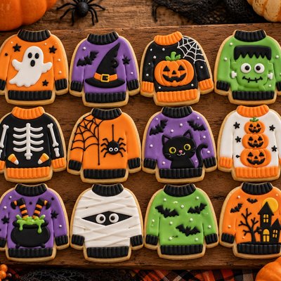 Ugly Halloween Sweater, Celebration Sugar Cookie 