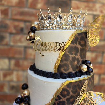 2 Tier Leopard Cake 🐅