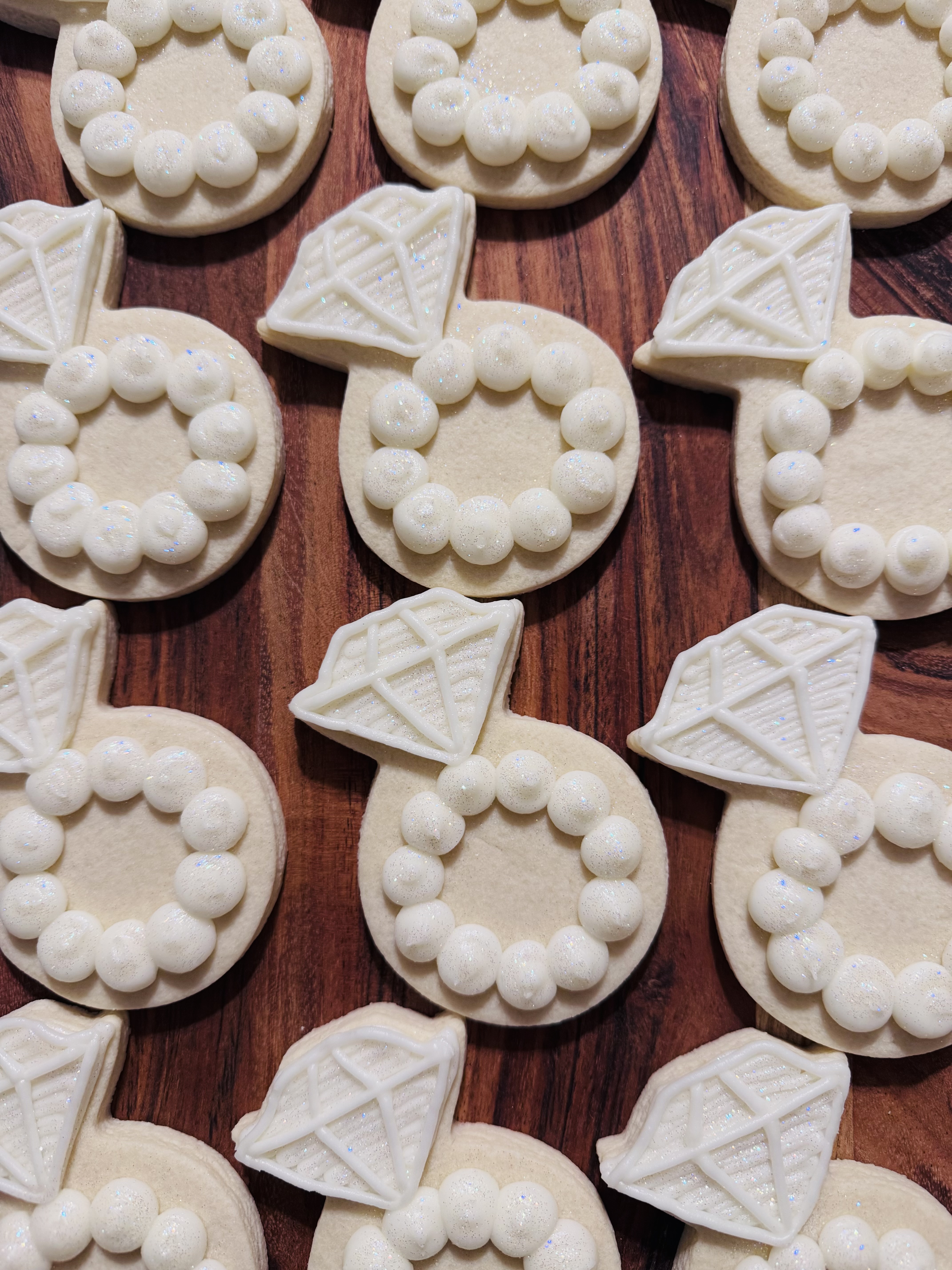 Engagement/Wedding Ring Sugar Cookies With Buttercream Frosting