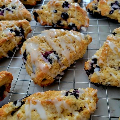 Blueberry Lemon Drizzle Scones