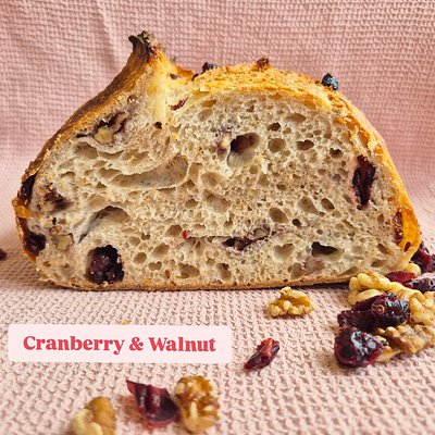 Cranberry Walnut Sourdough Batard