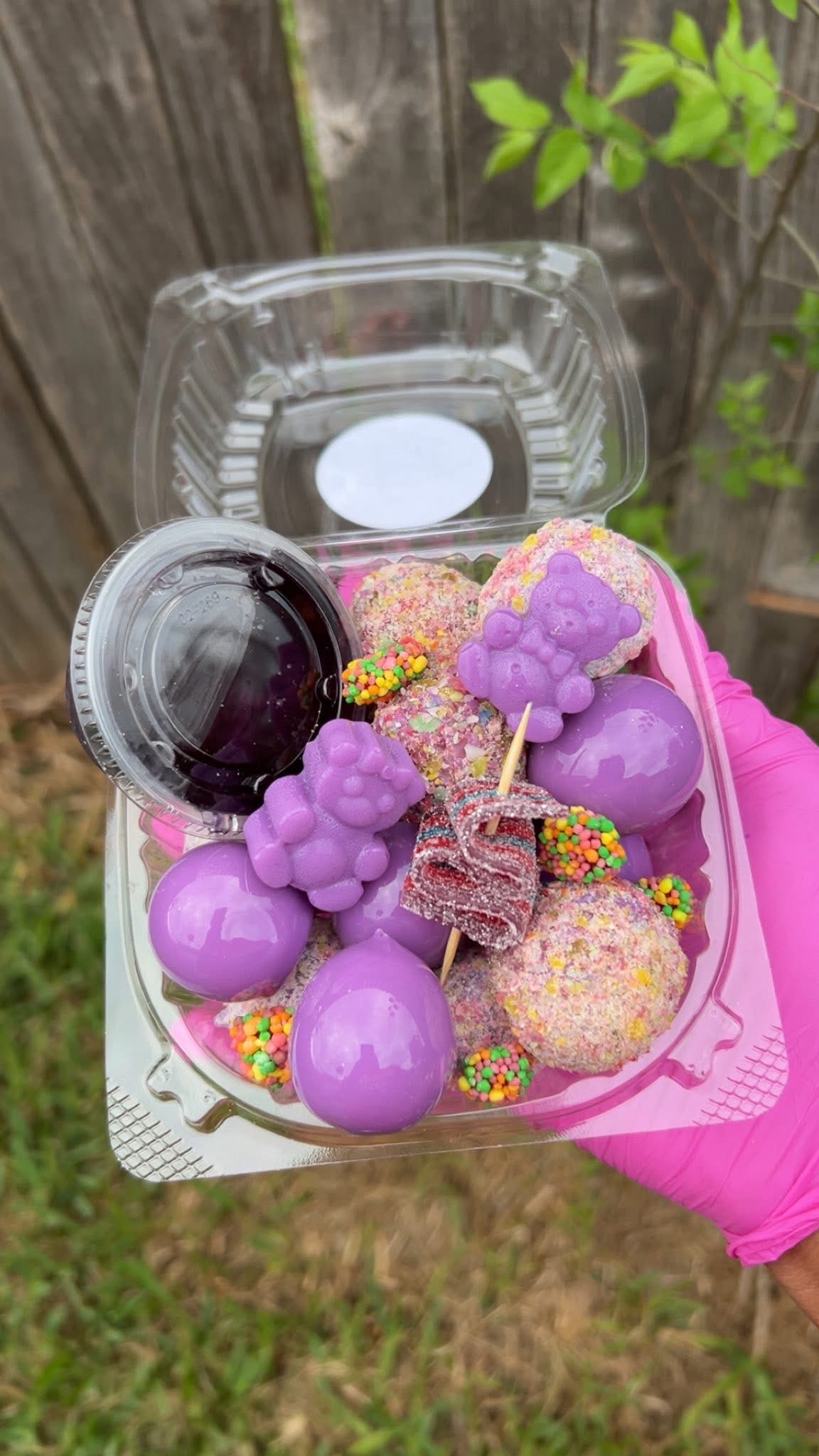 Small Candied Grapes Tray