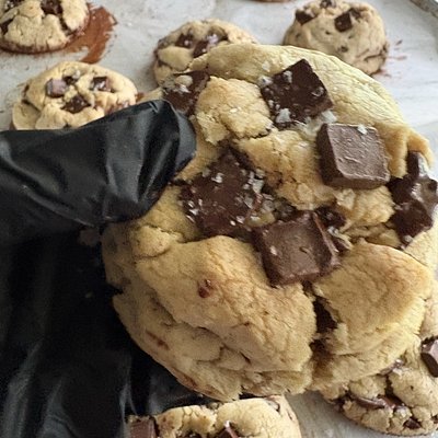 Browned Butter Chocolate Chunk Sourdough Cookies