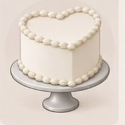10 in Heart Cake (3 layer)
