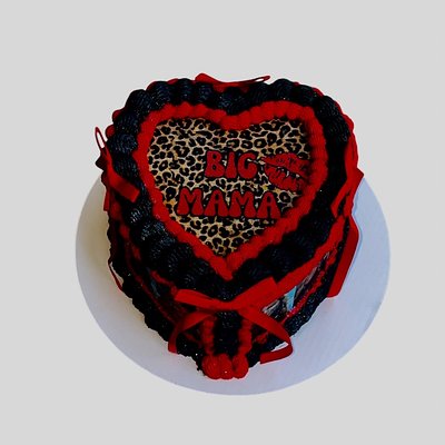 Heart Cake W/ Image Wraparound & Top
