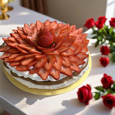 Pavlova Pequeña Redonda/Small Round Pavlova (6 a 8 Porciones)