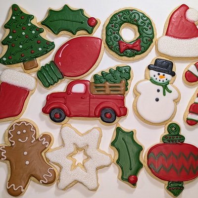 Decorated Christmas Cookies 