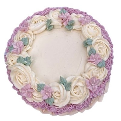 8” Two Layered Vanilla Cake ( 12 Pieces ) 
