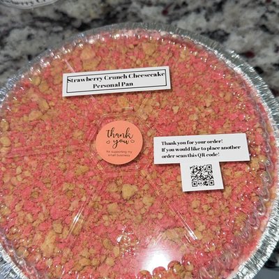 Strawberry Crunch Cheesecake (personal pan)