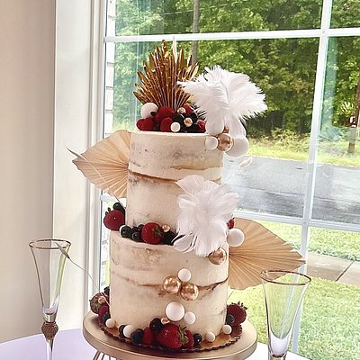 Naked Wedding Cake