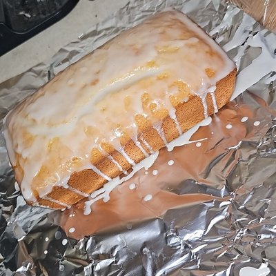 Sourdough Lemon Cake Loaf with Lemon Glaze