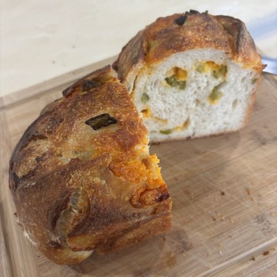 Jalapeño and Cheddar Sourdough Loaf
