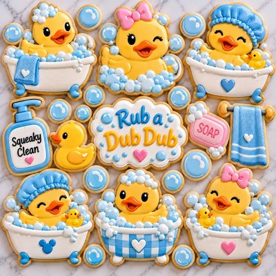 Ducky’s In The Tub Set Sugar Cookie