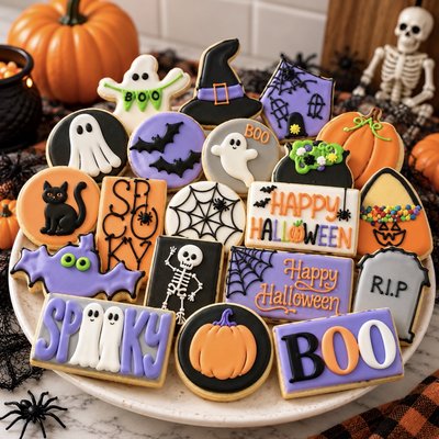 Halloween Dozen Decorated Cookies 