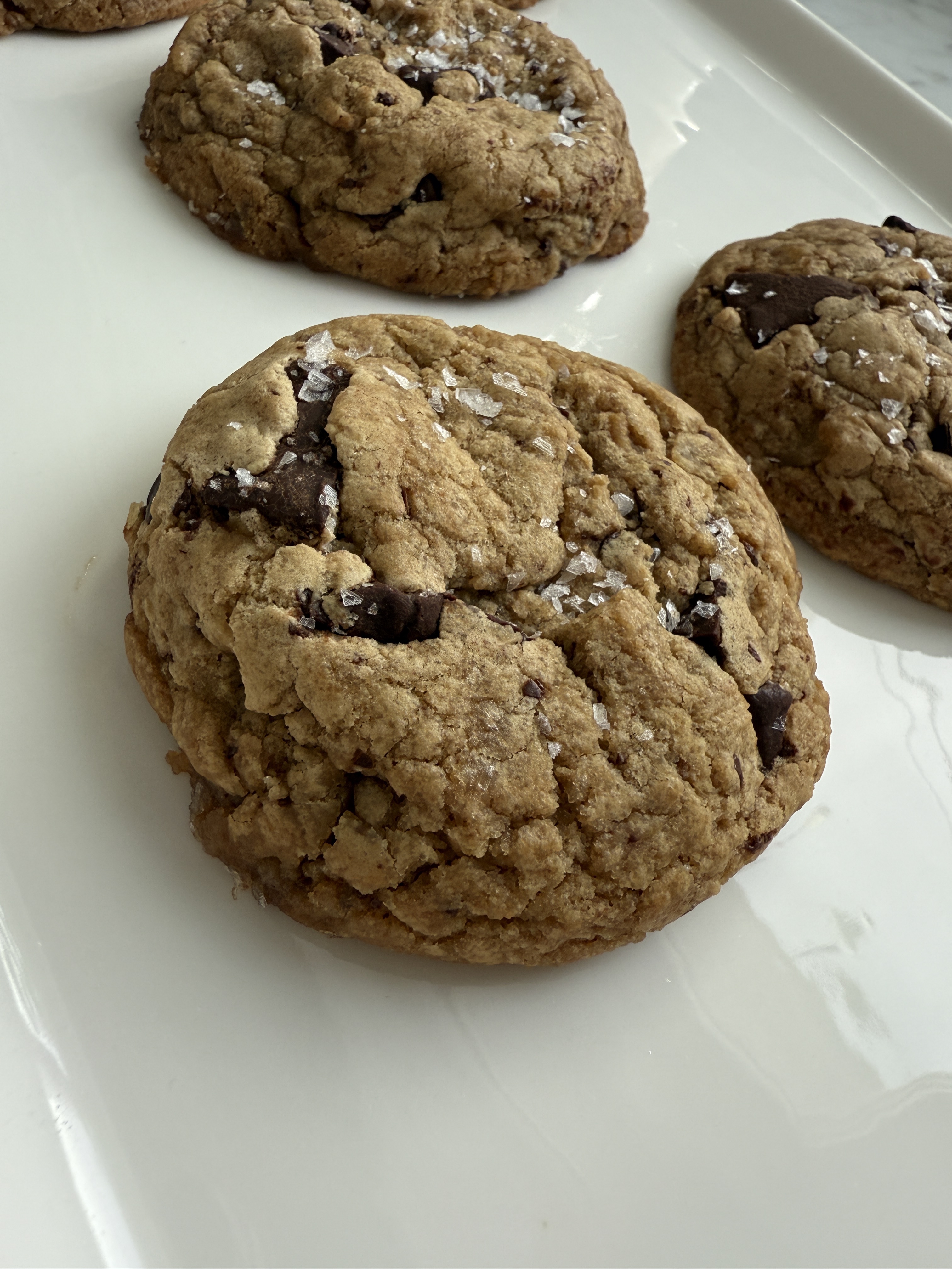 Toffee Chocolate Chunk Cookies With Flaky Salt - 12 Cookies