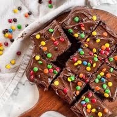 Chocolate Frosted M&M Brownies