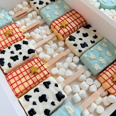 Chocolate Covered Rice Krispy Treats - Dozen (12)