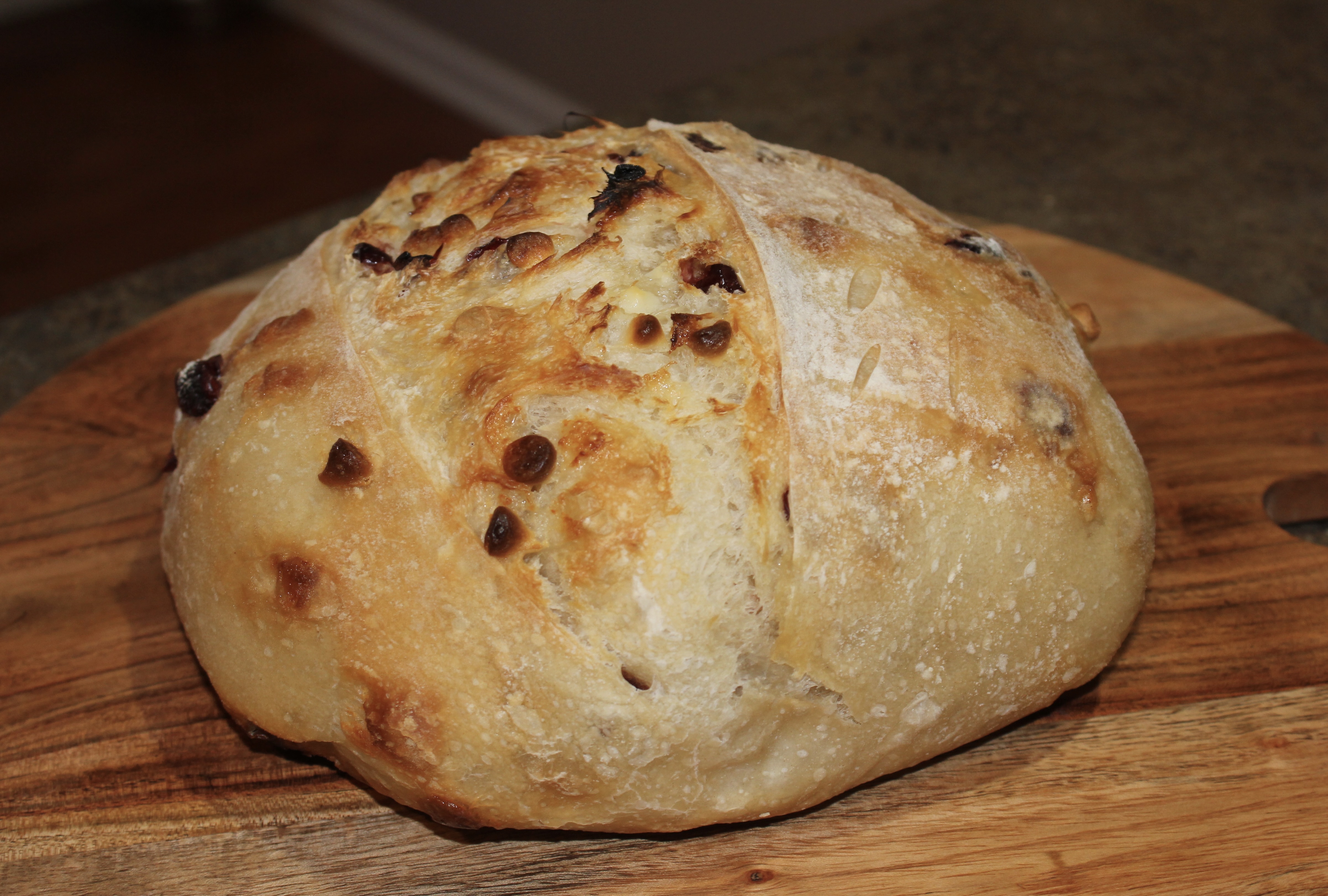 Cranberry White Chocolate Sourdough Bread