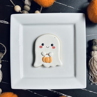 Halloween Large Cookie - Pumpkin Ghost