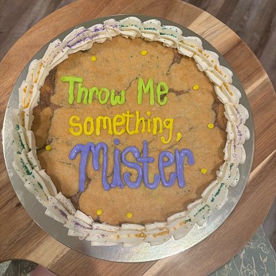 King Cake Cookie Cake