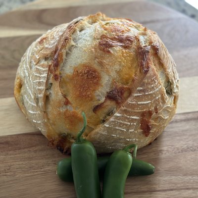 Jalapeño Cheddar Sourdough Loaf