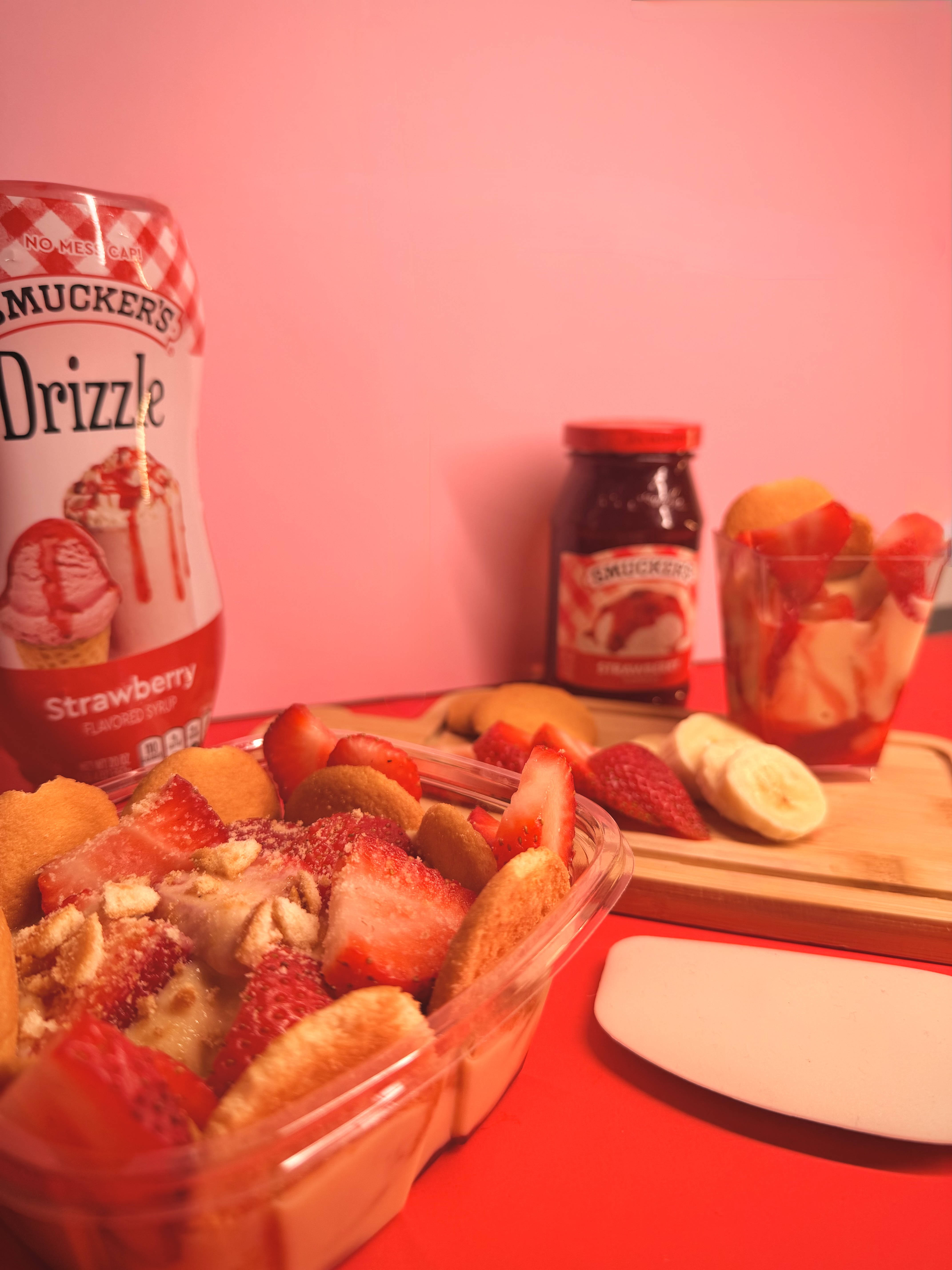 Small Strawberry Banana Pudding 