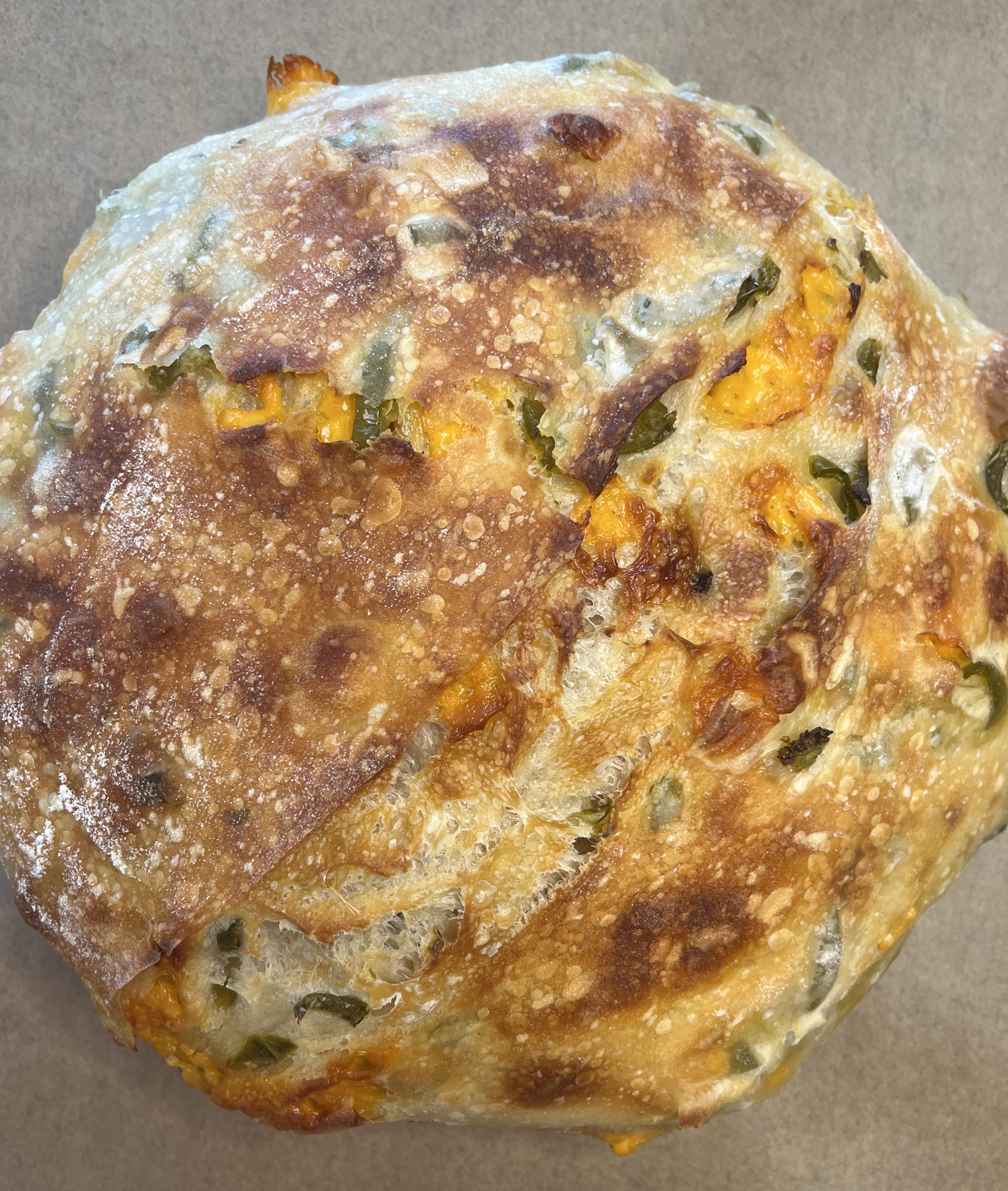 Jalapeno Cheddar Sourdough Bread