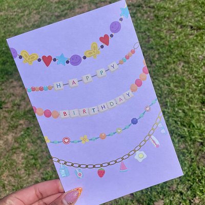 Friendship Bracelet Birthday Card