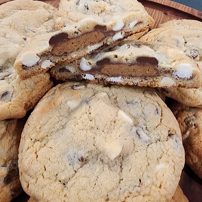 Reese's Stuffed Chocolate Chip Cookies