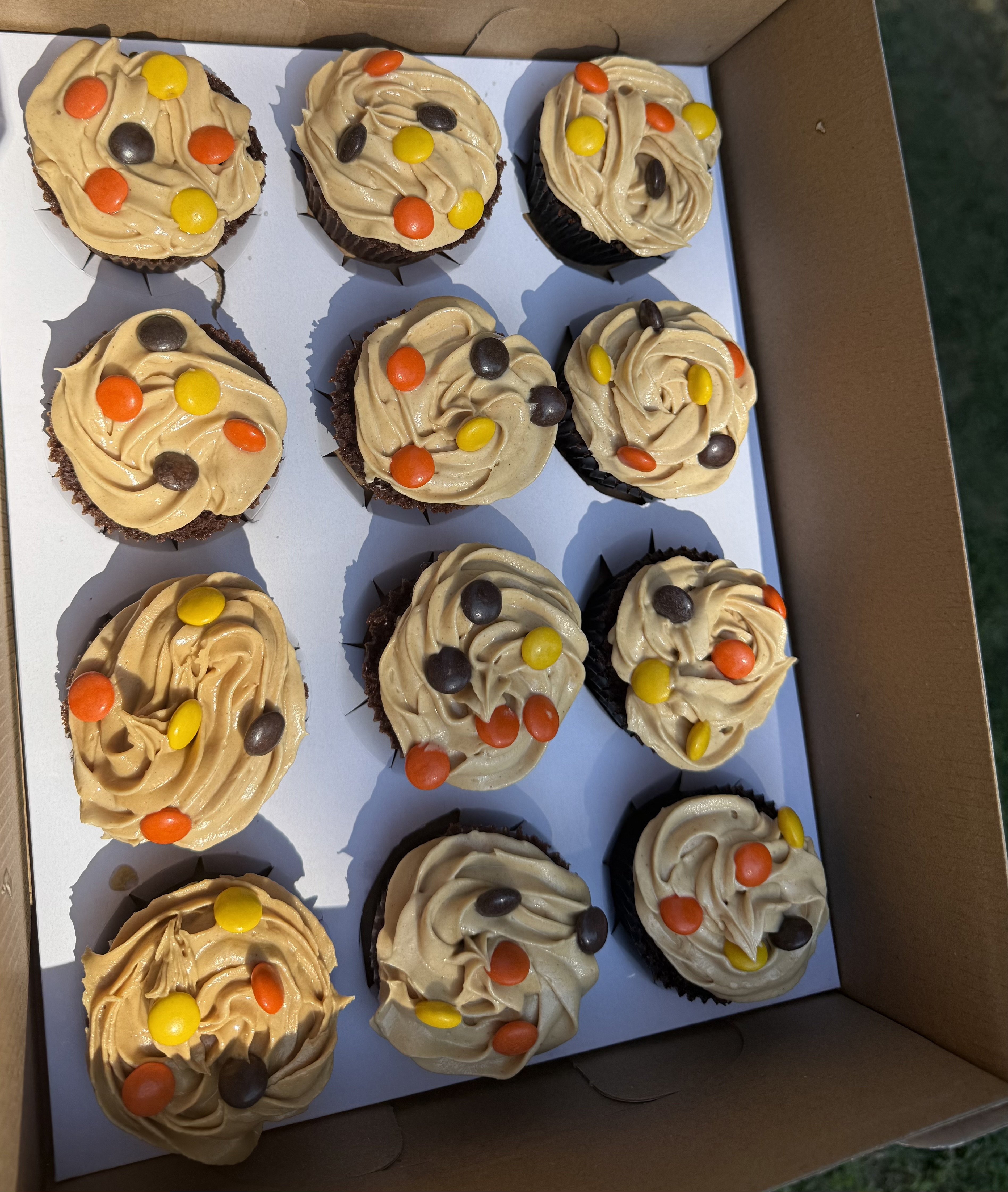Half Dozen Of Chocolate Peanut Butter Cupcakes 