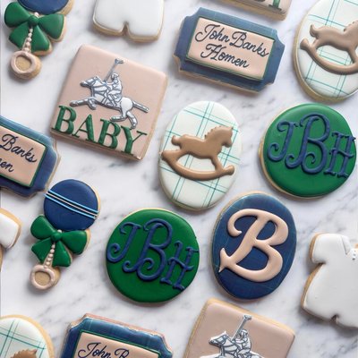 Polo Baby Shower Cookies