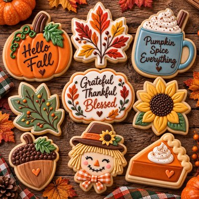 Fall Theme Cookie Set