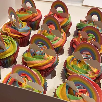 Rainbow Cupcakes
