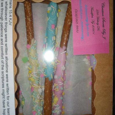 Chocolate Covered Pretzel Rods 1 Doz.