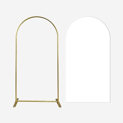 7ft Gold Arch + Fabric Cover