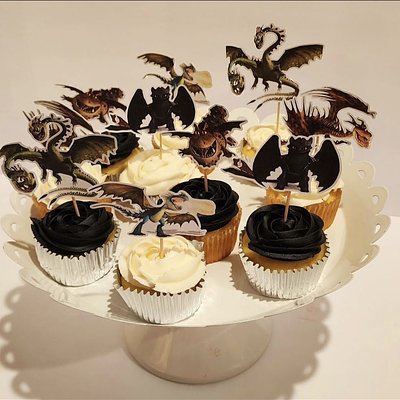 Cardstock Images, Non-edible Cupcake Topper (12 Images)