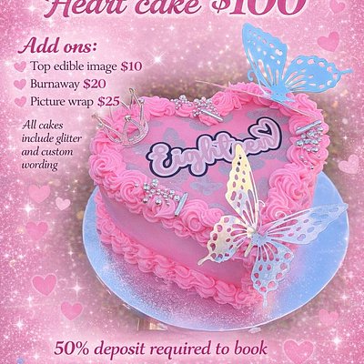 $100 HEART CAKE 
