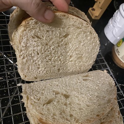 Sliced White Sourdough Sandwich Loaf
