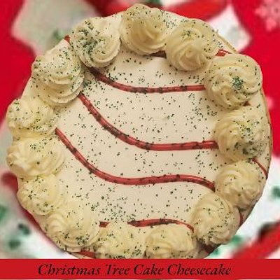Christmas Tree Cake Cheesecake 