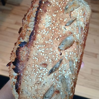 "Bird Bread" (Seeded Sourdough) Loaf