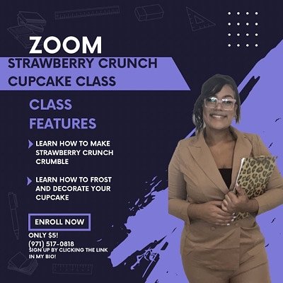 Strawberry Crunch Cupcake Class